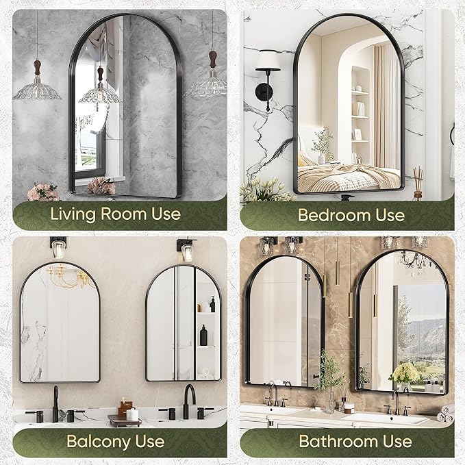 Suidia 22" x 30" Bathroom Mirror, Bathroom Vanity Mirror Metal Framed, - Image 8