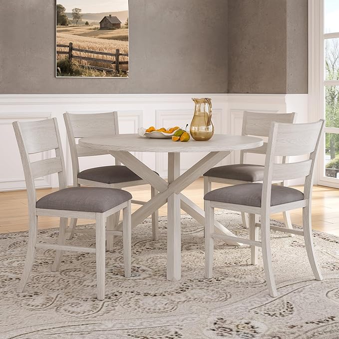 Peatuk Solid Wood Dining Chair Set of 2, Part of Dining Table Set, Mix and - Image 4