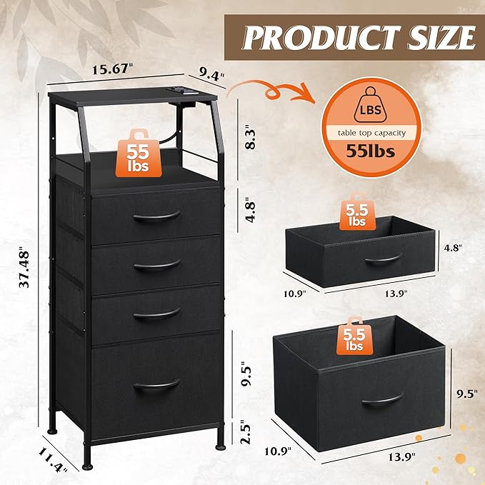 WLIVE Night Stand Set of 2 - Image 3