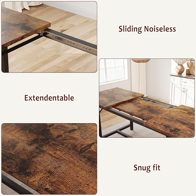 GarveeHome Dining Table Set for 4-6, Kitchen Table Set for Apartment, Small - Image 4