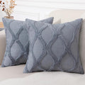 decorUhome Throw Pillow Covers 18x18 Inch Set of 2, Soft Plush Faux Fur Wool by decorUhome