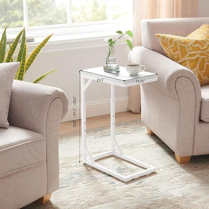C-Shaped End Table, Small Sofa Table - Image 2