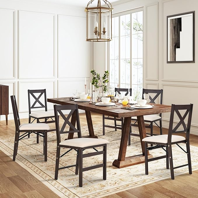 COLAMY Folding Dining Chairs Set of 4, Foldable Chairs - Image 2