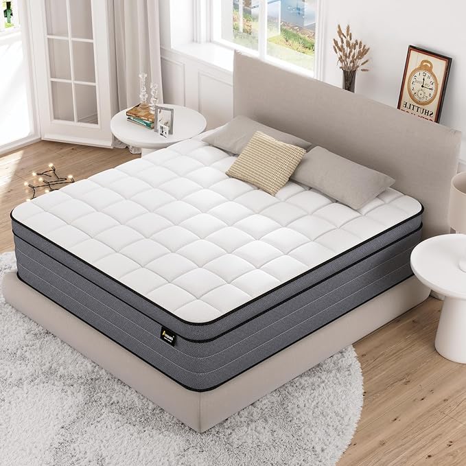 Queen Mattress, 12 Inch Hybrid Queen Size Mattresses in a Box - Image 2