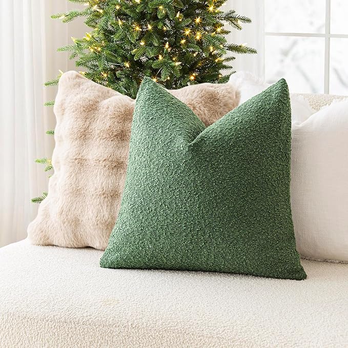 Foindtower Set of 2, Decorative Textured Boucle Throw Pillow Covers Accent - Image 4