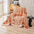 HANDONTIME Orange Sofa Covers for Chair Recliner Chenille Couch Throw Cover Pet by HANDONTIME