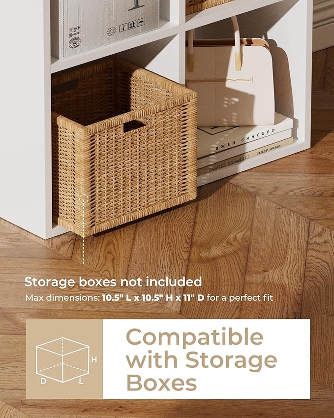 GTPLAYER 4-Cube Storage Organizer, Fits 11" Bins, Vertical or Horizontal Use - Image 3
