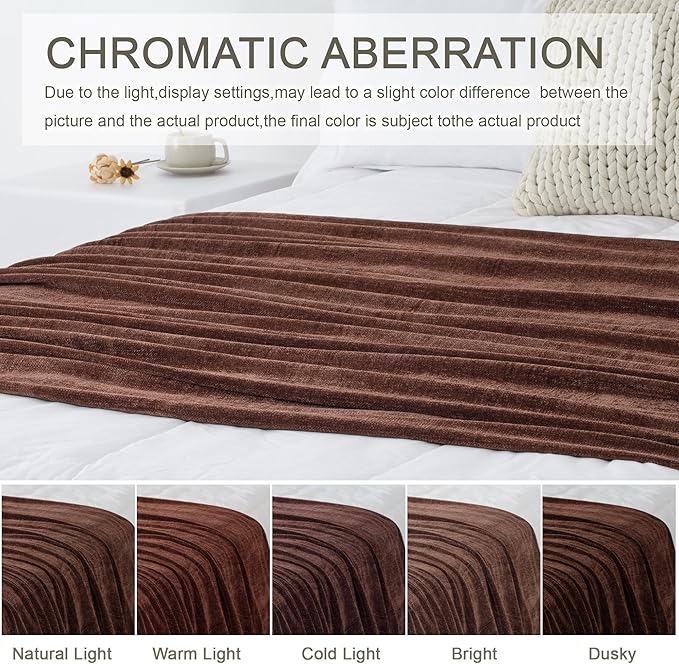 Chenille Throw Blanket for Couch 50"X 60", Soft Cozy Throws - Image 2