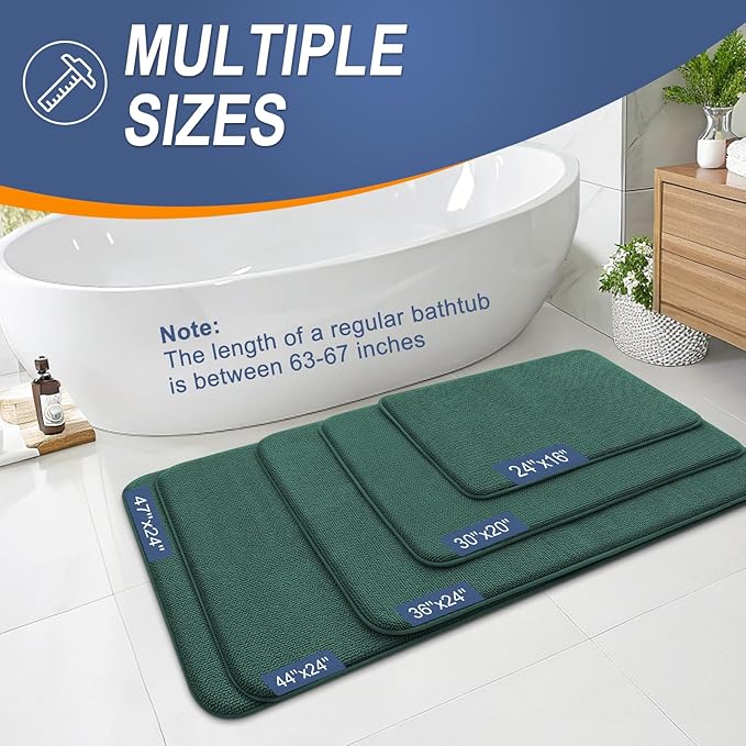 OLANLY Thick Memory Foam Bath Mat Rug 30x20, Extra Soft Absorbent Bathroom Rug - Image 5