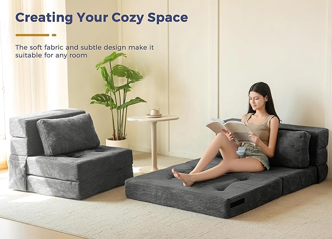 MAXYOYO Convertible Sofa Bed, Fold Out Sleeper Sofa - Image 9