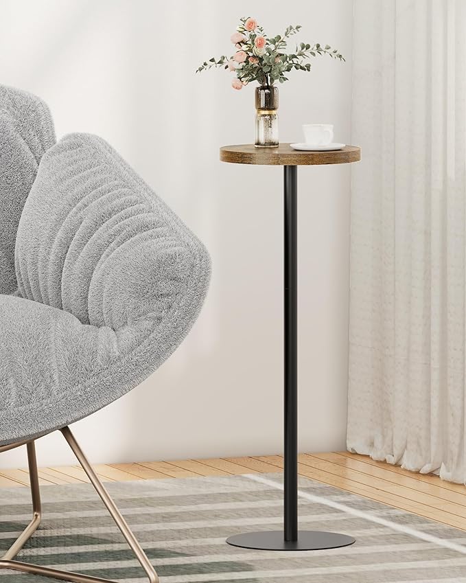 TUTOTAK Tall Round Side Table, Small End Table, Beside Table, Drink Table - Image 4