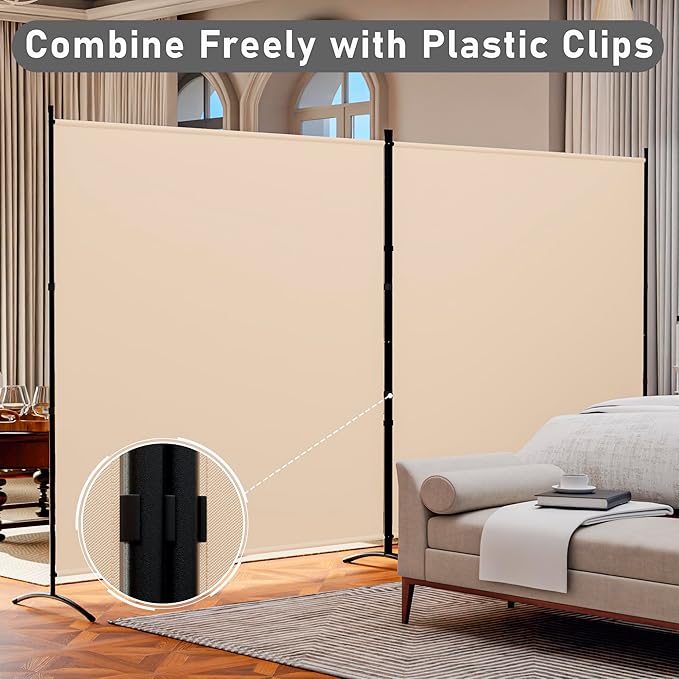 Room Divider 126''W x 71''H Large 2 Panel Privacy Screen - Image 5