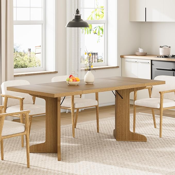 71" Large Dining Table for 6, Farmhouse Kitchen Table - Image 6