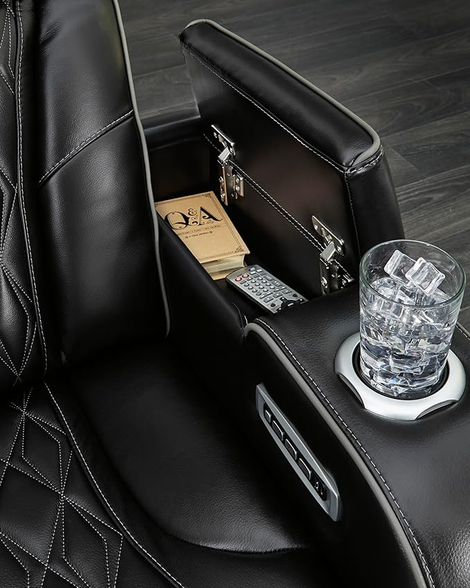 Signature Design by Ashley Boyington Contemporary Leather Match Power Reclining - Image 16