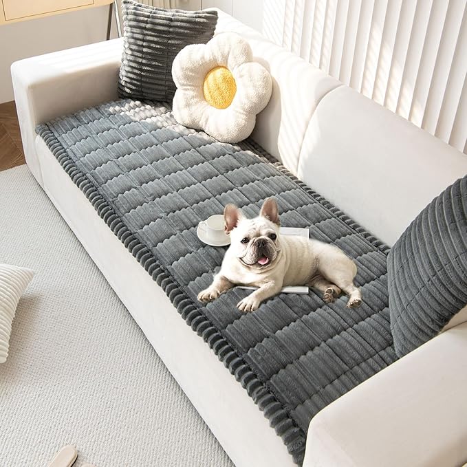 OTOB Couch Covers for Dogs Washable, Non Slip Plush Sofa Cover Kids Pet by OTOB