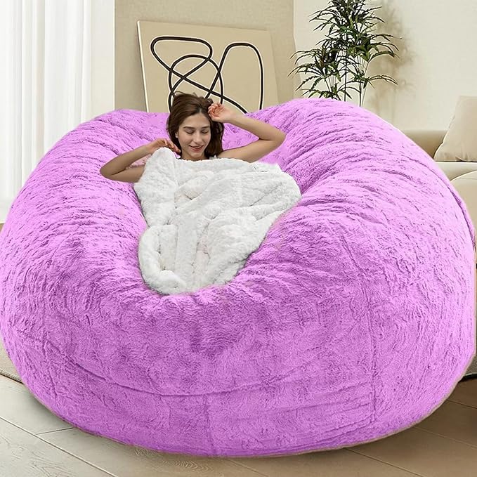 Bean Bag Chair Cover for Kids Adults Without Filling Comfy Giant Round Lazy by FunnyFurnitureforYourHous