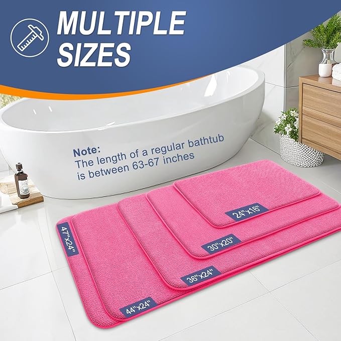 OLANLY Thick Memory Foam Bath Mat Rug 30x20, Extra Soft Absorbent Bathroom Rug - Image 5