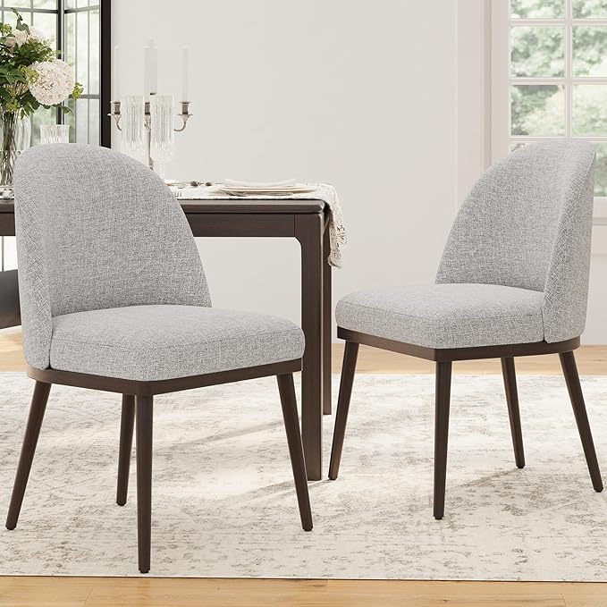 COLAMY Upholstered Dining Chairs Set of 2, Large Dining Room Kitchen Chairs - Image 6