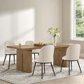 Dining Chairs Set of 4, Faux Leather Upholstered Dining Room Chairs by Kislot