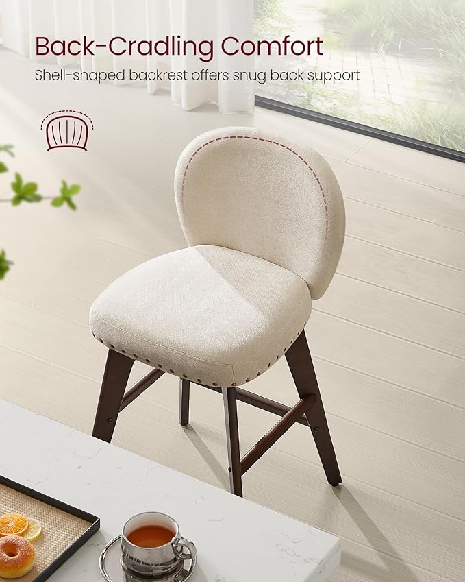VASAGLE Bar Stools Set of 4, Swivel Counter Height Bar Stools - Image 6