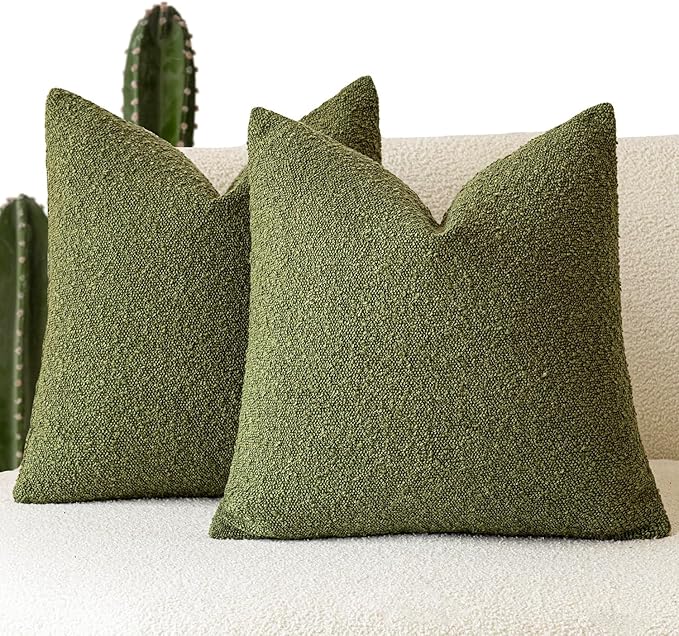 Foindtower Pack of 2, Decorative Textured Boucle Throw Pillow Covers Accent - Image 2