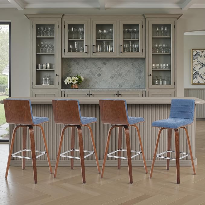 Armen Living Vienna Modern Swivel 30" Bar Height Barstool by ArmenLiving