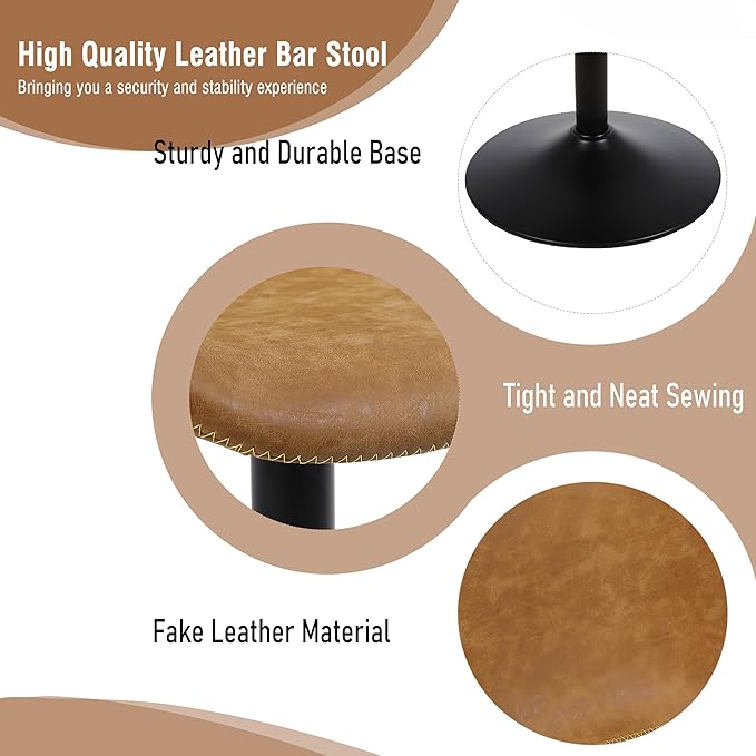 Bar Stools, Swivel Counter Height Barstools - Image 4