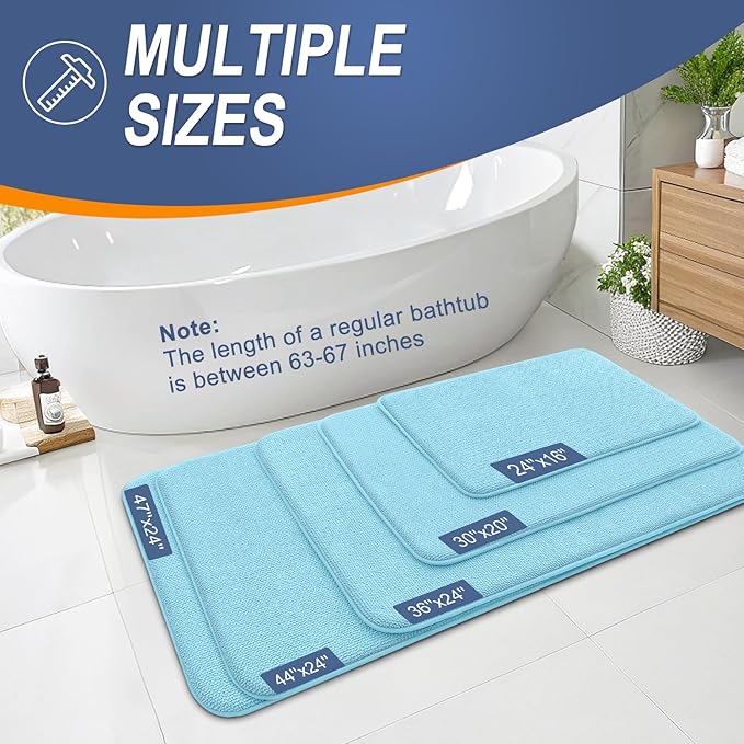 OLANLY Thick Memory Foam Bath Mat Rug 30x20, Extra Soft Absorbent Bathroom Rug - Image 5