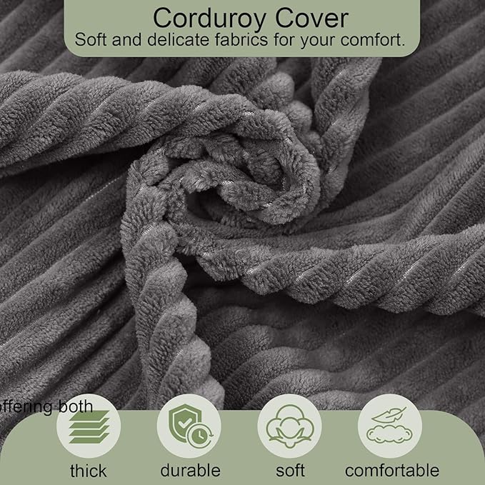 MeMoreCool Boneless Folding Sofa Bed Queen, Corduroy Convertible Sleeper Chair - Image 7