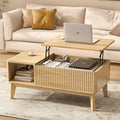 LYNCOHOME Fluted Lift Top Coffee Table by LYNCOHOME
