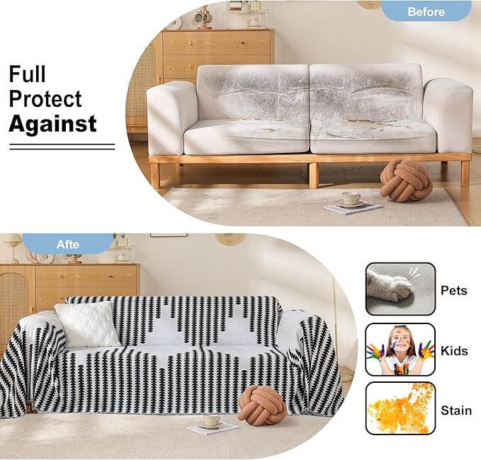 Boho Sofa Cover, Couch Covers for 3 Cushion Couch Sofa Pet Friendly, Sofa Cover - Image 5