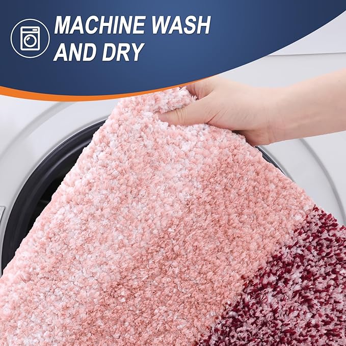 OLANLY Bathroom Runner Rugs 47x17, Extra Soft Absorbent Microfiber Bath Rugs - Image 5