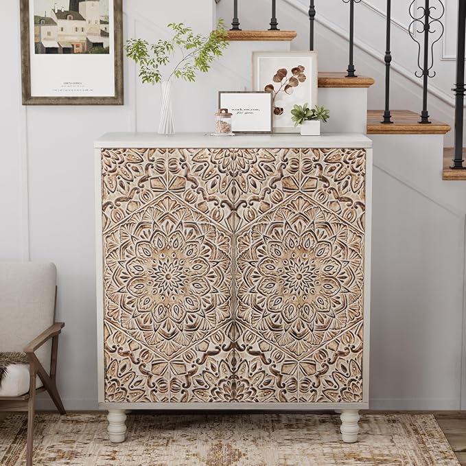 COSIEST Set of 2 32" Buffet Sideboard Cabinets - Image 8
