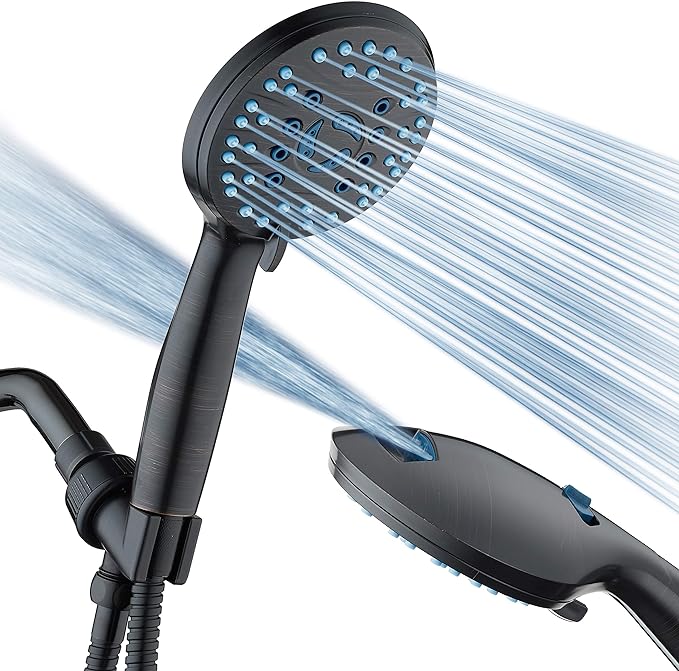 Hotel Spa AquaCare High Pressure 8-mode Handheld Shower Head, Anti-clog Nozzles by HotelSpa