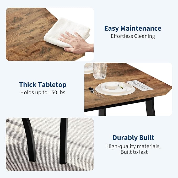 3 Piece Farmhouse Dining Table Set - Image 4