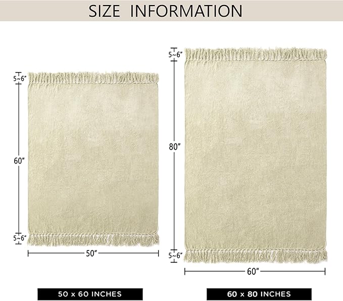 Chenille Throw Blanket for Couch 60"X 80" Twin, Soft Cozy Throws - Image 7