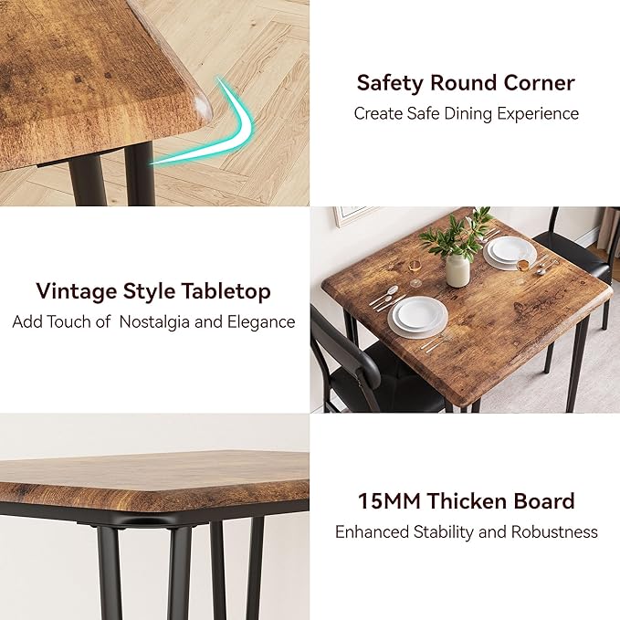 IDEALHOUSE Dining Table Set for 4, Kitchen Table - Image 6