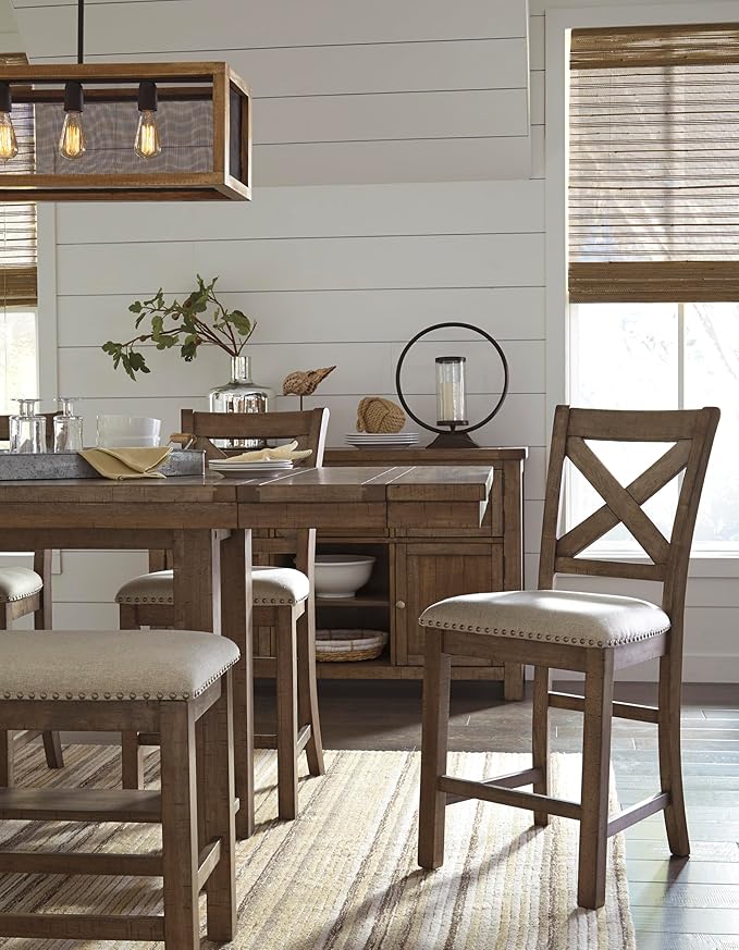 Signature Design by Ashley Moriville Rustic Farmhouse 36" Counter Height Dining - Image 12
