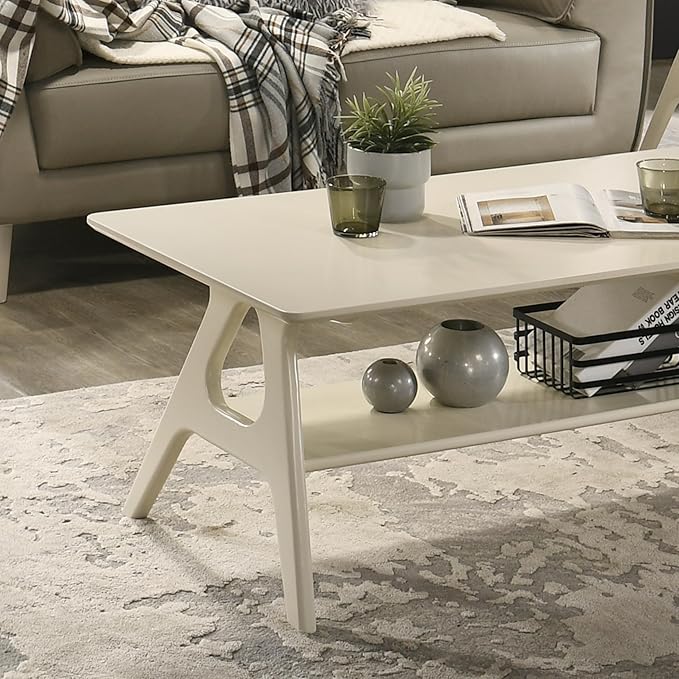 Roundhill Furniture Arona 3-Piece Coffee Table Set, Coffee Table and Two End - Image 8