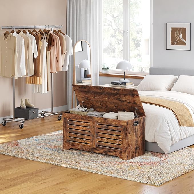 DINZI LVJ Storage Chest, 43.3” Wooden Toy Box - Image 4