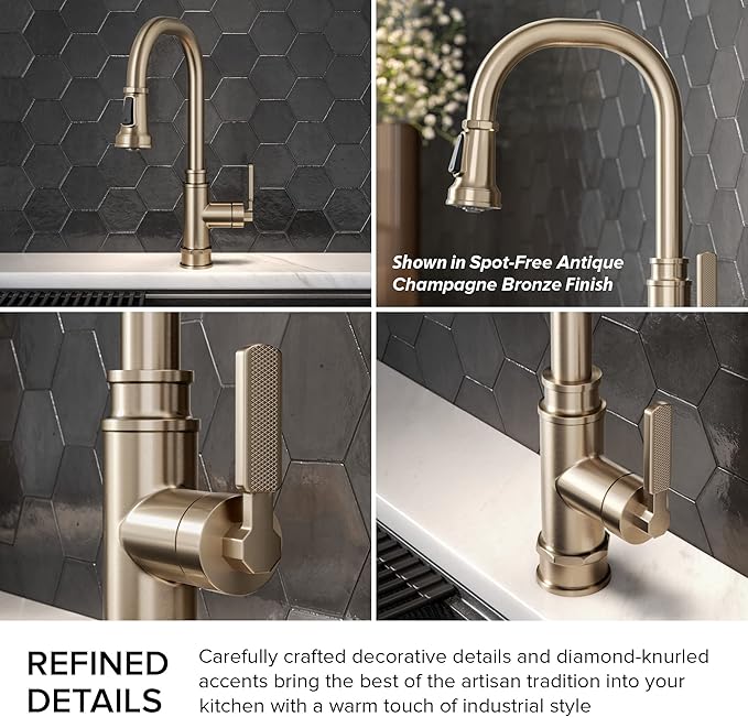 KRAUS Allyn Transitional Industrial Pull-Down Single Handle Kitchen Faucet in - Image 8