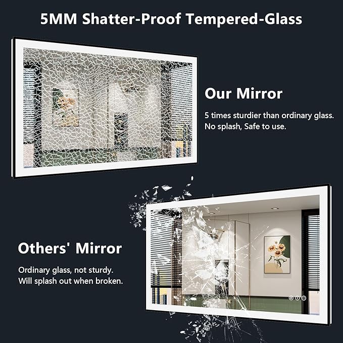 24x30 Inch LED Bathroom Mirror - Image 7