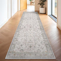 Light Gray Washable 2'6"x10' Wide Hallway Runners, Kitchen Runner Rug, Non-Slip by HazoHaus