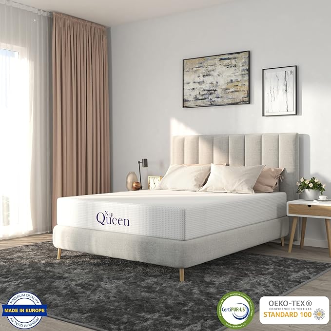 NapQueen Full Mattress, 14 Inch Charcoal Memory Foam Mattress, Full Bed - Image 2