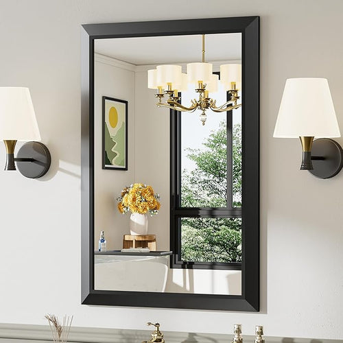 24x36 Inch Black Bathroom Mirror by Briivuemodernmirrors