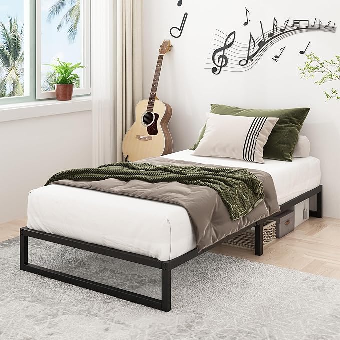 9 Inch Twin XL Bed Frames Heavy Duty Sturdy Metal Platform Bed Frame No Box - Image 4