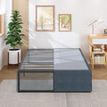 18 Inch King Bed Frame with Storage Bed Cover Skirt, Heavy Duty Metal Full by Lutown-TeenHome
