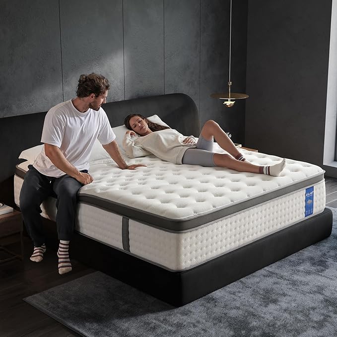 Queen Mattress, 12 Inch Size Mattresses in a Box, Memory Foam Hybrid Mattress by KOULABRzMattress