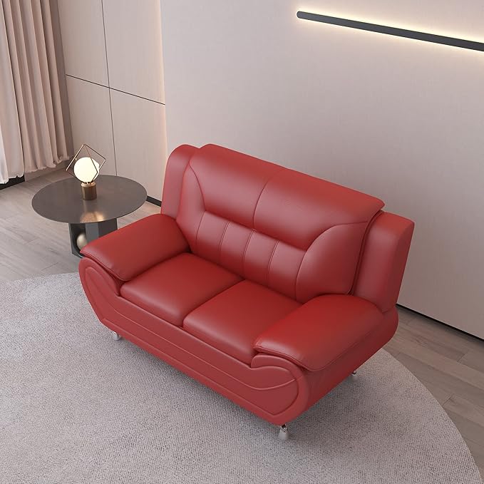 Container Furniture Direct Michael Modern Faux Leather Upholstered Stainless - Image 10