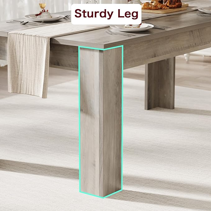 Dining Table for 4-6, Rectangular Dining Room Dinner Table - Image 6